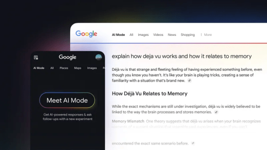 AIモードのデモ画像 過去のGoogle公式ブログより